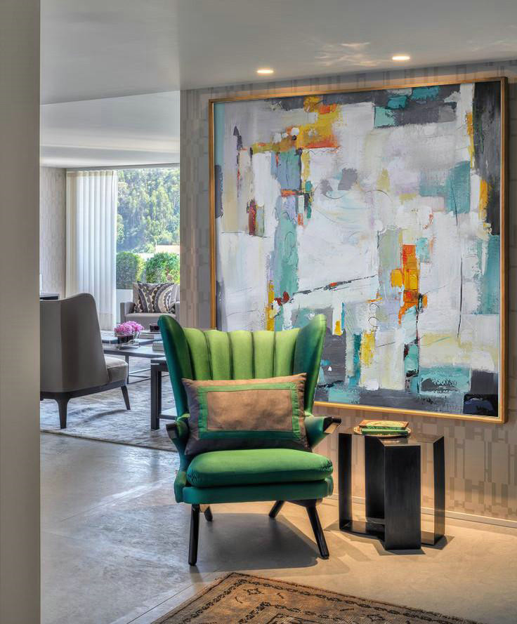 Original Extra Large Wall Art,Oversized Contemporary Art,Modern Living Room Decor,Green,Blue,Yellow,Violet Ash.Etc